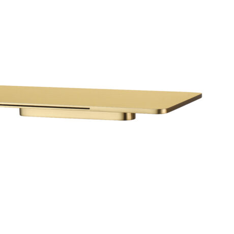 Luxury Brass Wall-Mounted Waterfall Basin Faucet – Brushed Gold Finish | Modern Concealed Bathroom Mixer Tap | T-8008