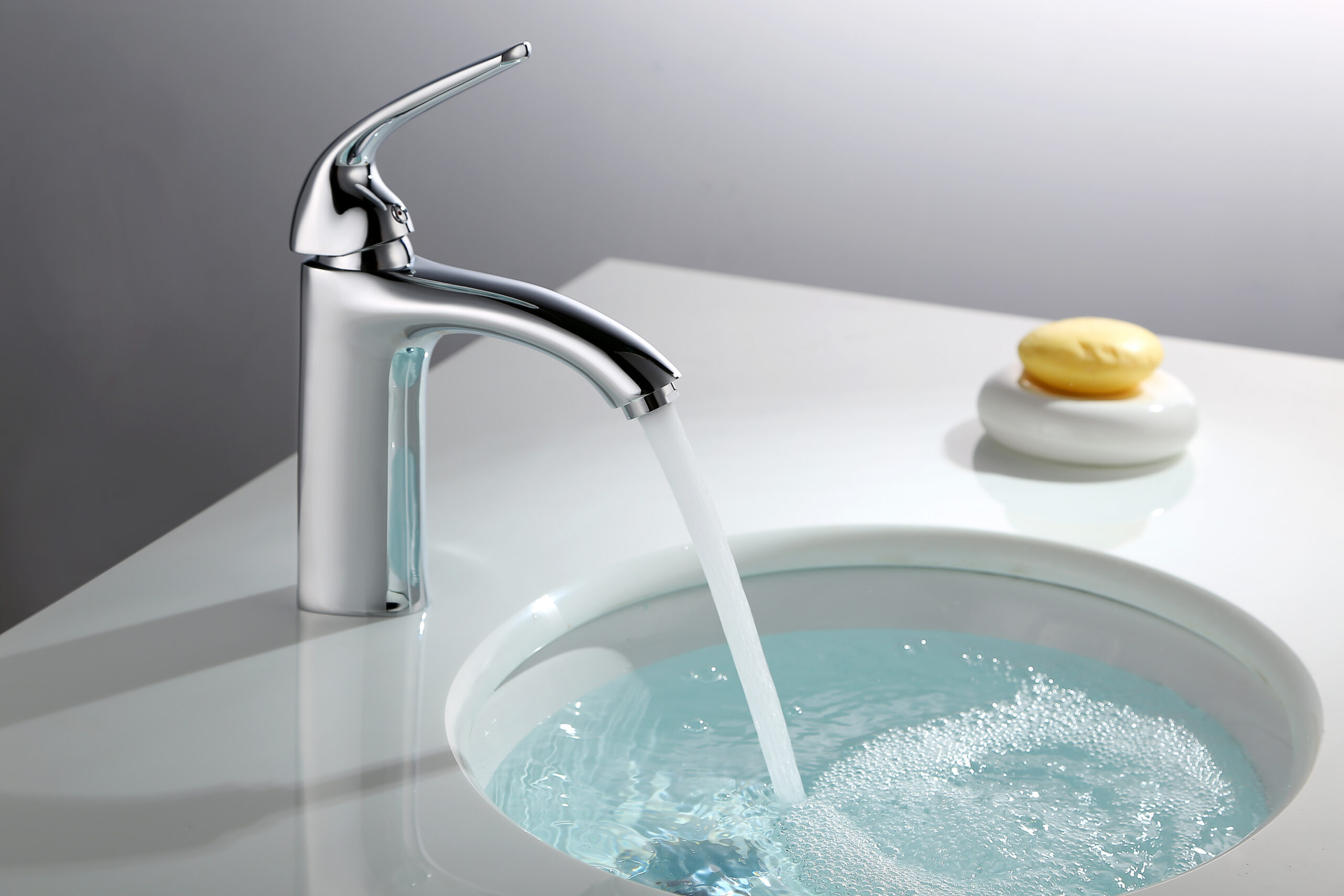 Single-Handle Chrome Bathroom Faucet for Sink | Modern Basin Mixer Tap with Smooth Flow Control | T-8006