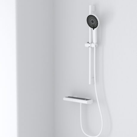 Matte White Brass Shower Mixer Set for Bathtub – Dual Function (Hand Shower + Spout) | L-8006_D6_2