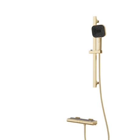 Modern Chrome Shower Mixer with Slide Bar – Multi-Function Square Hand Shower | L-8006_D6_F