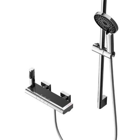 Thermostatic Digital Waterfall Bathtub Shower Faucet with Handheld – Chrome Finish | L-8008_Y