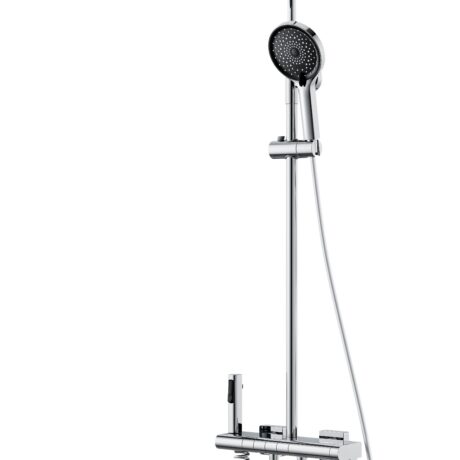 Thermostatic Shower System with Digital Display, Rainfall & Handheld – Solid Brass | L-8009_Y