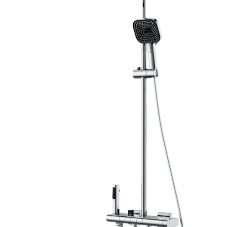 Thermostatic Shower System with Digital Display, Rainfall & Handheld – Solid Brass | L-8009_J