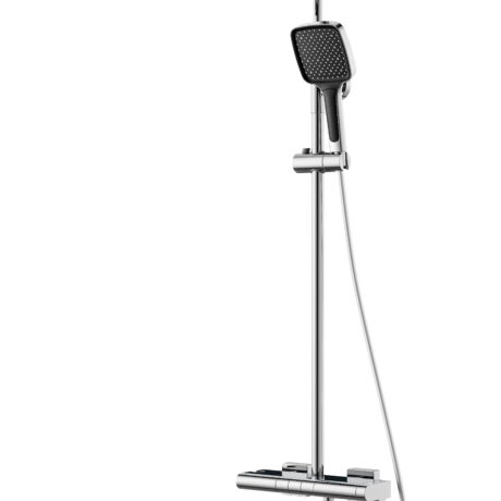 Smart Thermostatic Rain Shower System with Digital Display & Multi-Function Hand Shower – Solid Brass Chrome Set | L-8007_SGN