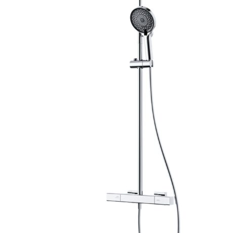 Luxury Solid Brass Adjustable Rain Shower System with Handheld — Chrome Finish, Dual Function Rain & Hand Shower | L-8004_D2_3