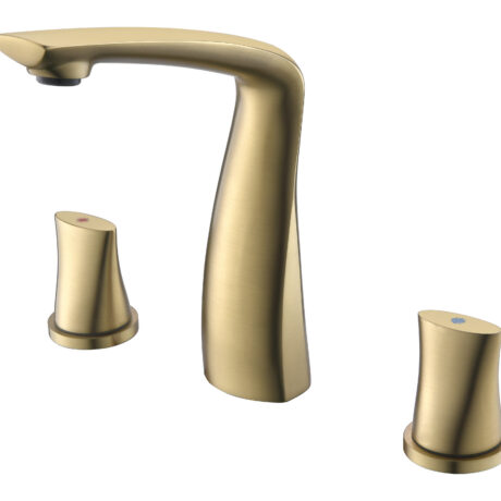 Contemporary Curved 3-Hole Basin Faucet | T-8019